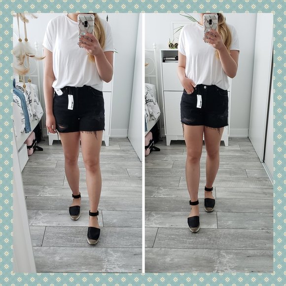 BNWT‎ Topshop Ashley Vintage Mid-Rise Denim Shorts - Picture 1 of 8